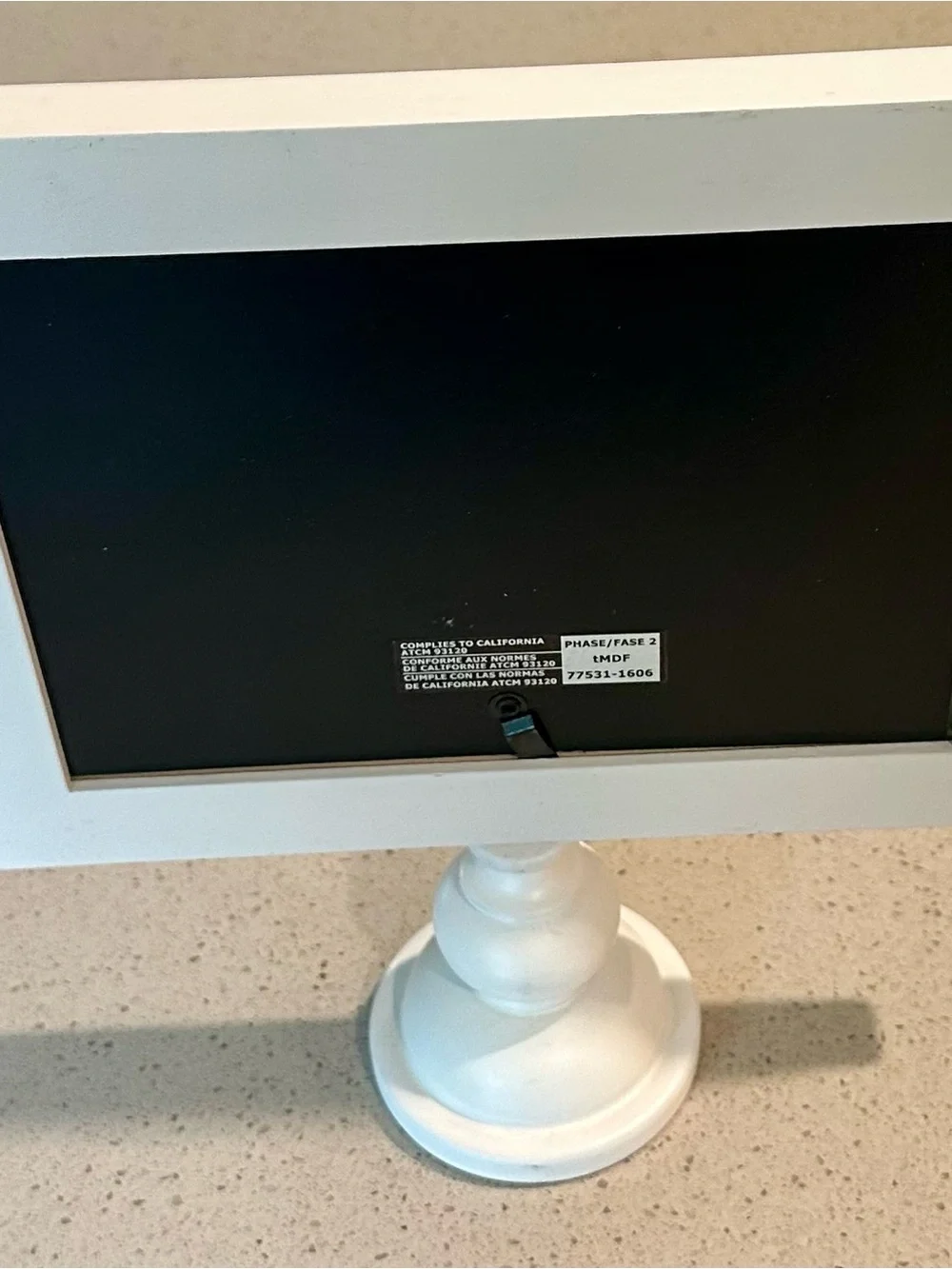 Classic White Pedestal Photo Frame Stand - Home Accents